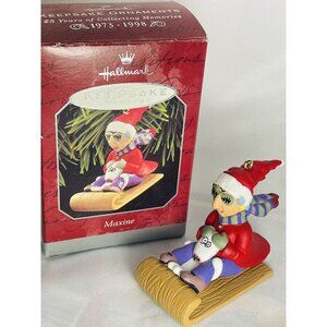 Hallmark Keepsake Ornament Maxine On Sled Vintage Shoebox Christmas John Wagner